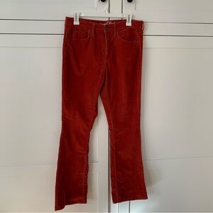 Universal Thread Red Orange Corduroy High Rise Skinny Bootcut Jeans Size 8/29